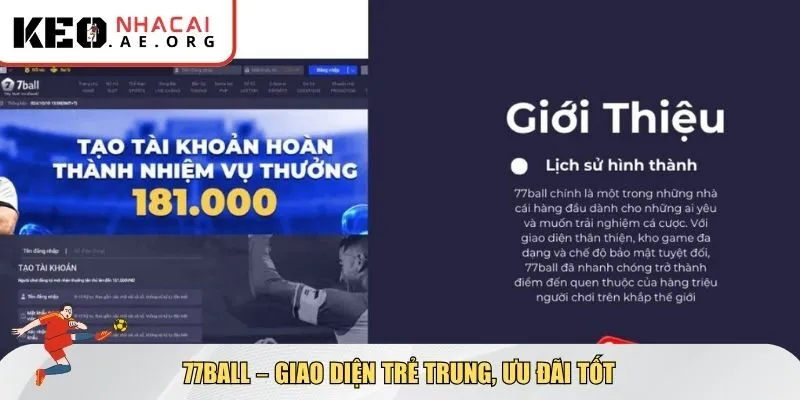 77Ball với giao diện thân thiện, ưu đãi ngập tràn