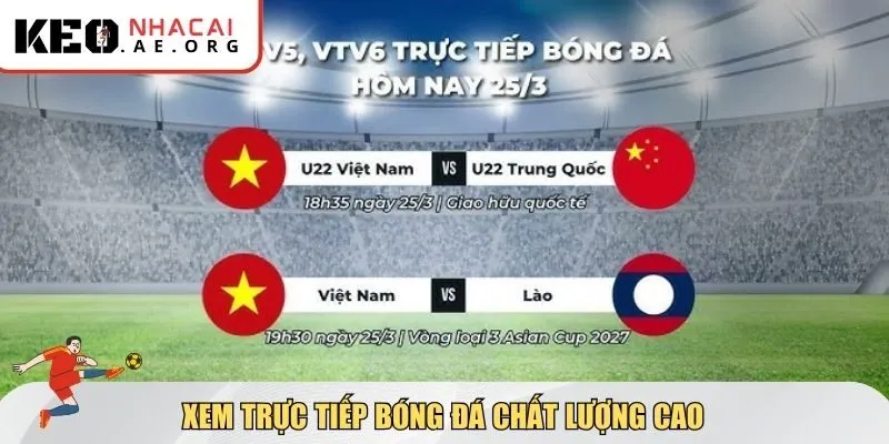 Xem trực các trận tiếp bóng đá chất lượng cao
